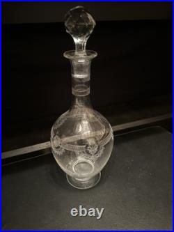 Carafe Avec 6 Verres en Cristal de Saint Louis modèle MANON Datant Des Années 30