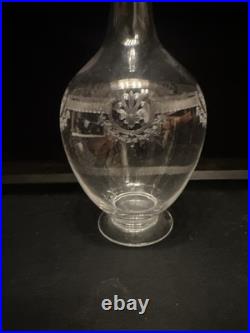 Carafe Avec 6 Verres en Cristal de Saint Louis modèle MANON Datant Des Années 30