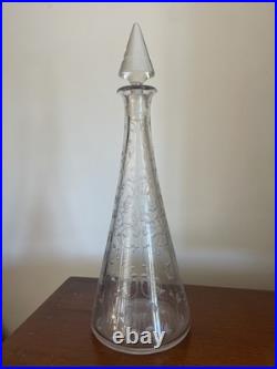 Carafe Cristal Saint-louis Estampillée Bouchon D'origine 1950 Jamais Utilisée
