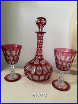 Carafe Et 2 Verres A Eau En Cristal Baccarat St Louis