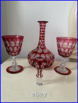 Carafe Et 2 Verres A Eau En Cristal Baccarat St Louis