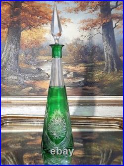 Carafe à liqueur Cristal Saint Louis roemeur verte