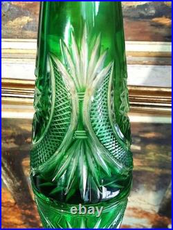 Carafe à liqueur Cristal Saint Louis roemeur verte