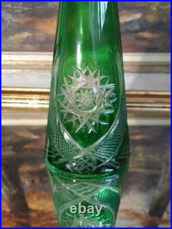 Carafe à liqueur Cristal Saint Louis roemeur verte