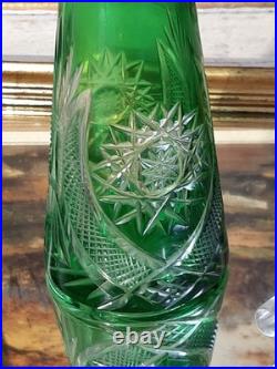 Carafe à liqueur Cristal Saint Louis roemeur verte