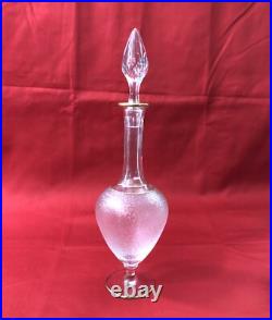 Carafe à liqueurs en cristal dégagé à l'acide SAINT LOUIS dorure Service 27,5 cm