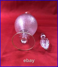 Carafe à liqueurs en cristal dégagé à l'acide SAINT LOUIS dorure Service 27,5 cm