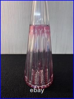 Carafe à vin modèle Tommy overlay rouge cristal de Saint Louis
