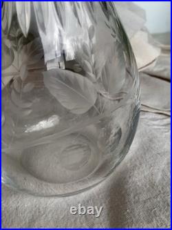Carafe en cristal de Saint Louis Gravée Taillée Carafe en cristal de Saint Louis Gravée Taillée