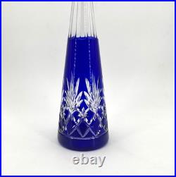 Carafe en cristal doublé SAINT LOUIS couleur BLEUE modèle MASSENET 41,5 cm