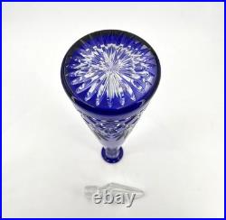 Carafe en cristal doublé SAINT LOUIS couleur BLEUE modèle MASSENET 41,5 cm
