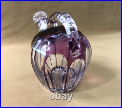 Carafe melon cristal overlay SAINT LOUIS doublé AMETHYSTE modèle BEAUFORT 17 cm
