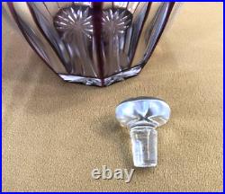 Carafe melon cristal overlay SAINT LOUIS doublé AMETHYSTE modèle BEAUFORT 17 cm