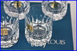 Coffret 6 gobelets à porto en cristal taillé de Saint Louis modèle Marine NEUFS