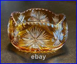 Coupe Cristal Taillé Doublée St Louis Baccarat Vsl Art Deco 1950