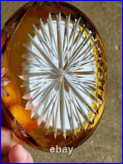 Coupe Cristal Taillé Doublée St Louis Baccarat Vsl Art Deco 1950