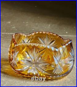 Coupe Cristal Taillé Doublée St Louis Baccarat Vsl Art Deco 1950