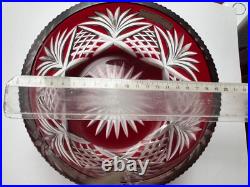 Coupe Cristal Taillé Rouge Rubis Cristal St Louis Coupe Cristal Taillé Rouge Rubis Cristal St Louis