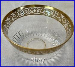 Coupe Et Assiette En Cristal Et Or De St Louis Thistle