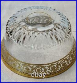 Coupe Et Assiette En Cristal Et Or De St Louis Thistle