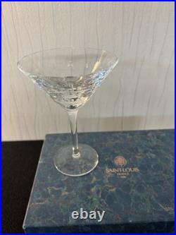 Coupe à martini modèle Bubble en cristal de Saint Louis Coupe à martini modèle Bubble en cristal de Saint Louis