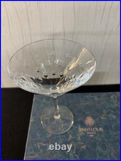 Coupe à martini modèle Bubble en cristal de Saint Louis Coupe à martini modèle Bubble en cristal de Saint Louis