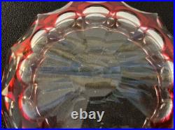 Coupe en cristal de Saint Louis overlay rouge diamètre 22 cm Coupe en cristal de Saint Louis overlay rouge diamètre 22 cm