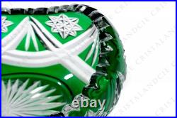 Coupe ovale verte par Saint-Louis. Green oval bowl by Saint-Louis