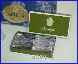 Coupelles Saint Louis cristal & Christofle Butter cups with knives