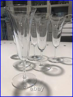 Cristal De St Louis 6 Flûtes À Champagne Forme Tulipe