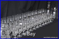 Cristal SAINT LOUIS Service de verre à pied Eau Vin Coupe Pichet Carafe 50pièces