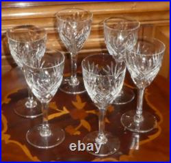 Cristal Saint Louis 6 verres a eau modèle chantilly Hauteur 17,6 cm estampillé