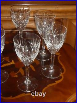Cristal Saint Louis 6 verres a eau modèle chantilly Hauteur 17,6 cm estampillé