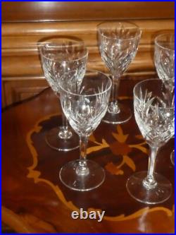 Cristal Saint Louis 6 verres a eau modèle chantilly Hauteur 17,6 cm estampillé
