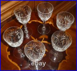 Cristal Saint Louis 6 verres a eau modèle chantilly Hauteur 17,6 cm estampillé