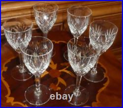 Cristal Saint Louis 6 verres a eau modèle chantilly Hauteur 17,6 cm estampillé