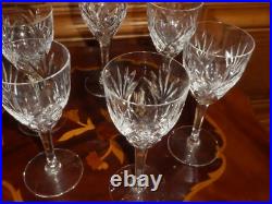 Cristal Saint Louis 6 verres a eau modèle chantilly Hauteur 17,6 cm estampillé