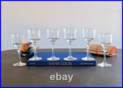 Cristal Saint Louis, Anvers. 8 verres à vin rouge/blanc N°4. H14,6cm