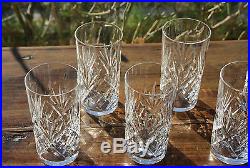 Cristal Saint Louis Chantilly 6 verres Long Drink Orangeade Highball glasses