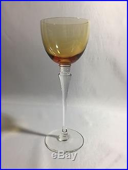 Cristal Saint Louis France 8 Verres à vin de couleur