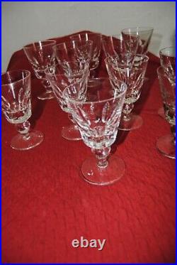 Cristal Saint Louis Joli Lot 6 Verres A Vin Et 5 Verres A Eau Modele Jersey