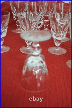 Cristal Saint Louis Joli Lot 6 Verres A Vin Et 5 Verres A Eau Modele Jersey