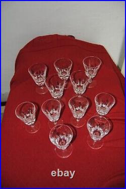 Cristal Saint Louis Joli Lot 6 Verres A Vin Et 5 Verres A Eau Modele Jersey