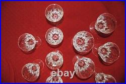 Cristal Saint Louis Joli Lot 6 Verres A Vin Et 5 Verres A Eau Modele Jersey