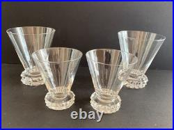 Cristal Saint Louis Modèle Diamants 4 verres 2 à vin blanc et 2 à vin rouge