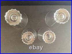 Cristal Saint Louis Modèle Diamants 4 verres 2 à vin blanc et 2 à vin rouge