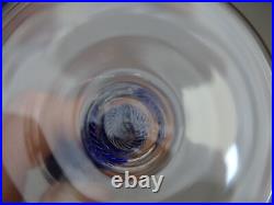 Cristal Saint Louis Rare verre à eau pied filigrané bleu signé 21,5 cm Lot 1