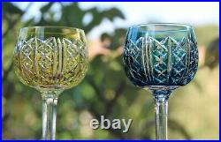 Cristal Saint Louis Riesling 6 Verres à vin du Rhin Roemer 6 Rhine wine glass