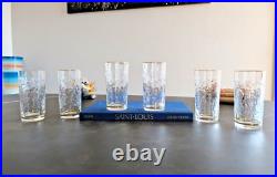 Cristal Saint Louis Virginia filet or. 6 verres/chopes H13,9cm. Highball crystal Cristal Saint Louis Virginia filet or. 6 verres/chopes H13,9cm. Highball crystal