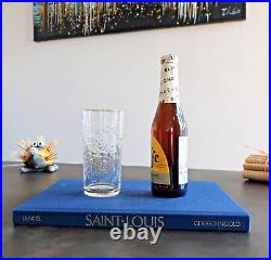 Cristal Saint Louis Virginia filet or. 6 verres/chopes H13,9cm. Highball crystal Cristal Saint Louis Virginia filet or. 6 verres/chopes H13,9cm. Highball crystal